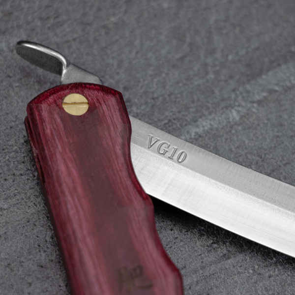 Nóż kieszonkowy Higonokami Kanekoma Woody VG-10 Red 7,5 cm