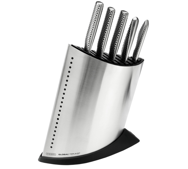 Zestaw noży kuchennych w bloku Global GKB-52