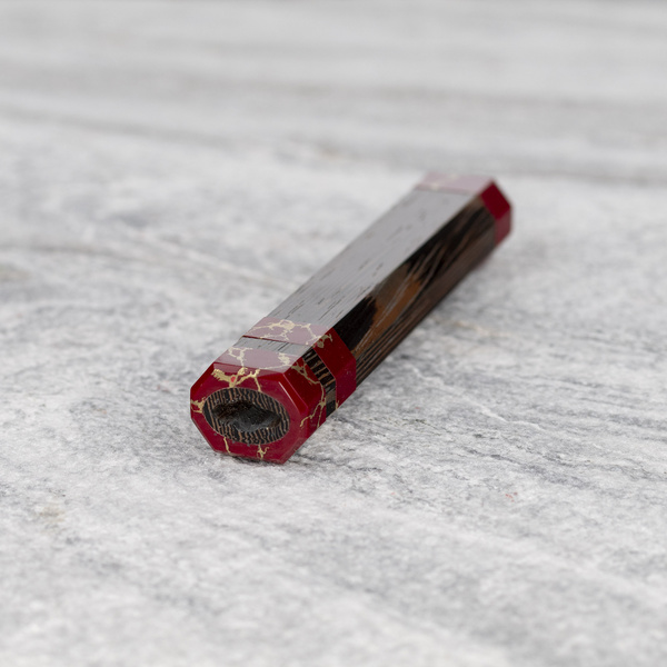 Japońska Rękojeść Oktagonalna Wasabi Red/Gold 13 cm