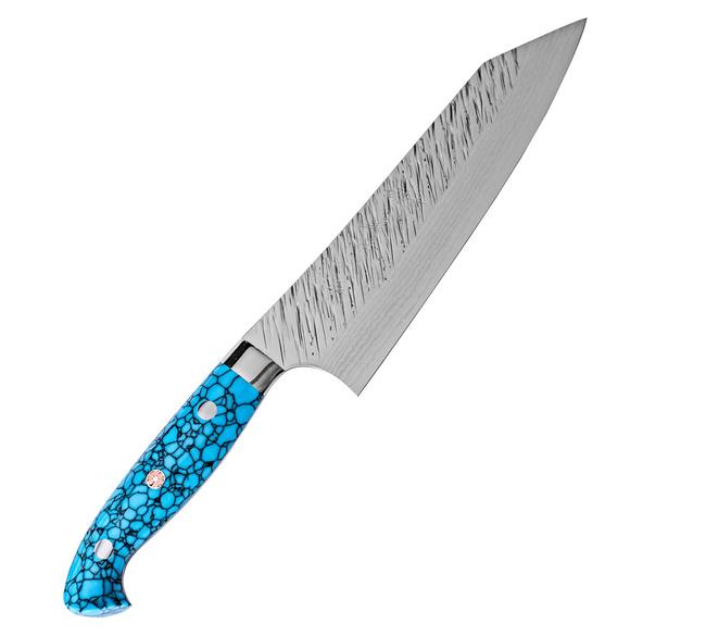 Yu Kurosaki Turquoise SRS-13 Nóż Bunka 17 cm