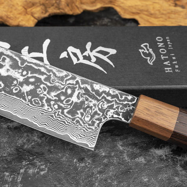 Kenshiro Hatono SG2 Black Dye Nóż Bunka 17 cm