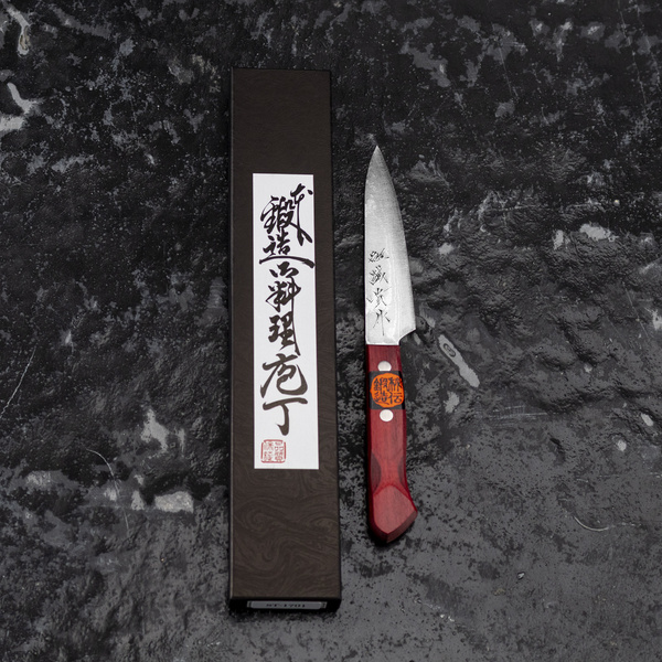 Shigeki Tanaka VG-10 Damascus Red Nóż uniwersalny 12 cm