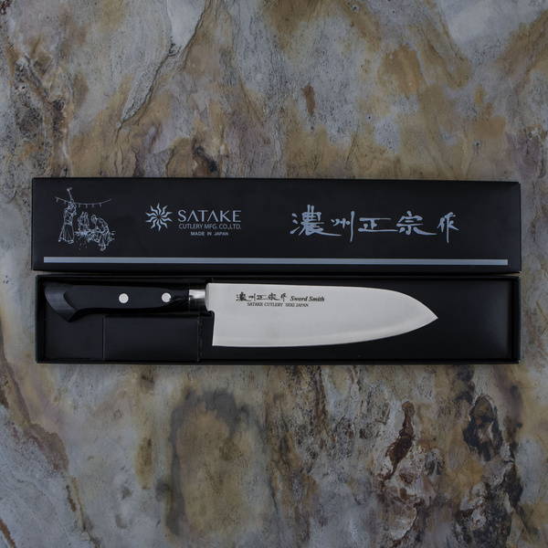 Satake Cutlery Mfg Unique Aogami#2 Nóż Santoku 17 cm