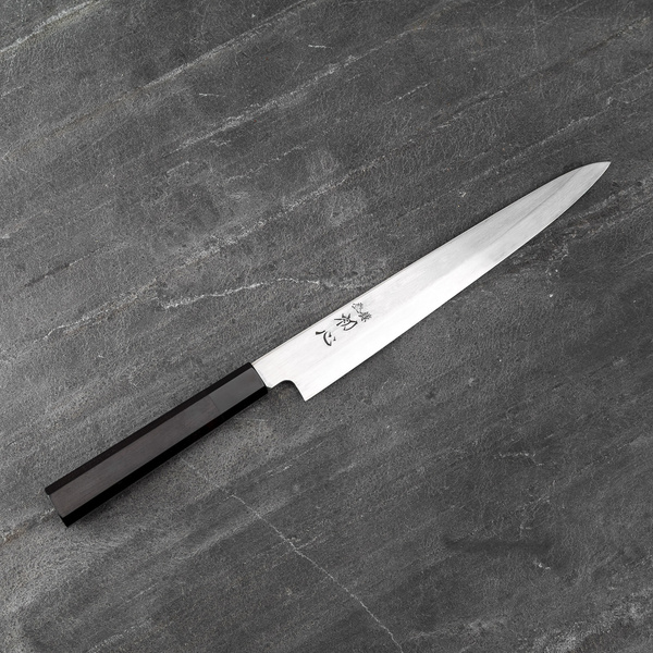 Satoshi Nakagawa Aogami#1/Iron Damascus Nóż Sujihiki 23 cm