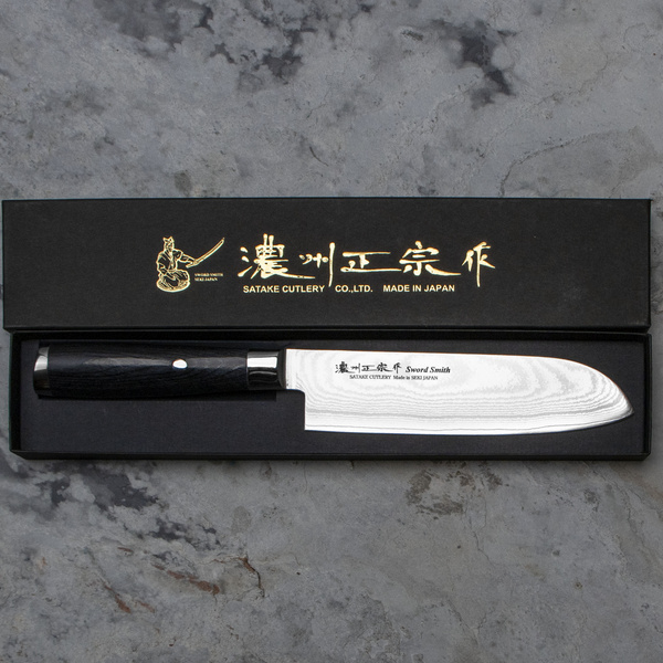 Satake Damascus Nóż Santoku 17 cm