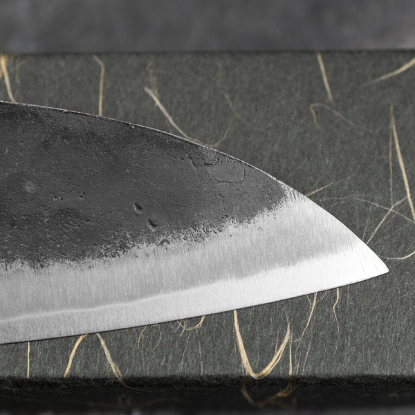 Hatsukokoro Kurokaze Shirogami#2/SS Double Bevel Nóż Deba 16,5 cm