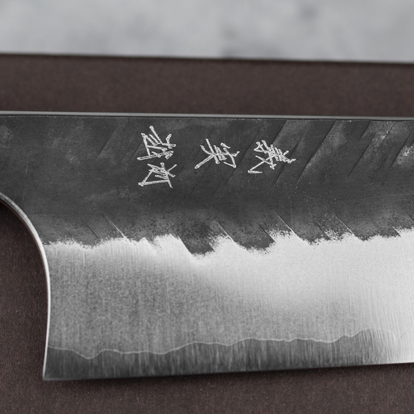 Yoshimi Kato Aogami Super/SS Kurouchi V-Tsuchime Nóż Kiritsuke Gyuto 21 cm
