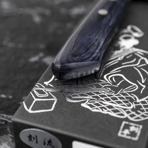 Kunio Masutani VG-10 Damascus Hammered Blue Nóż Nakiri 16,5 cm