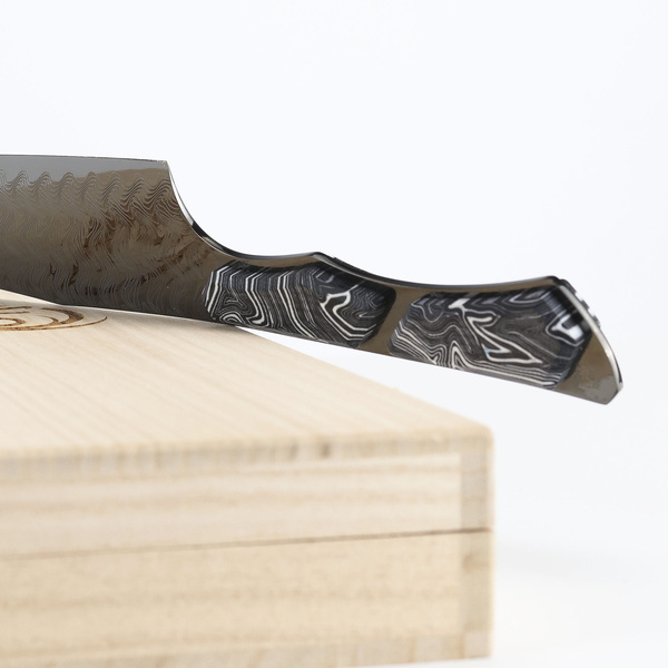Dew Hara Saku#23 VG-10 Damascus Nóż Santoku 18 cm