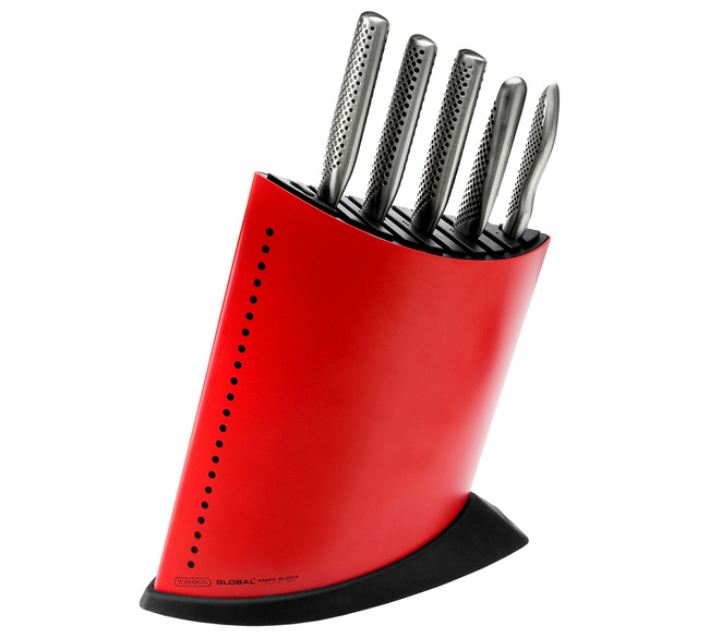Zestaw noży kuchennych w bloku Global GKB-52CR