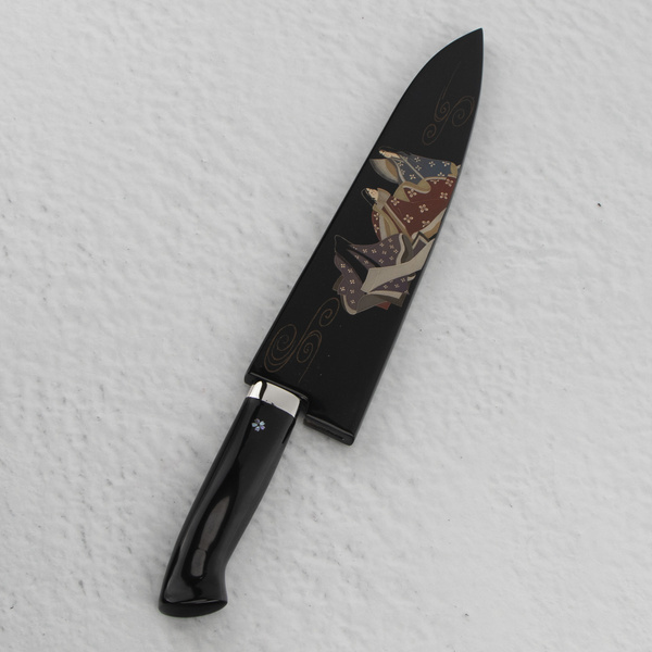 Takeshi Saji Art Black Color VG-10 Nóż Szefa kuchni 24 cm