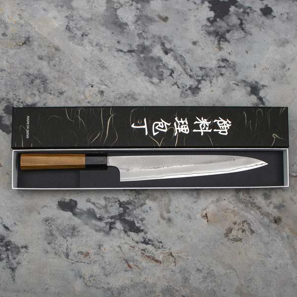 Yoshikane Shirogami#2/SS Nashiji Nóż Sujihiki 24 cm