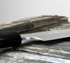 Hideo Kitaoka Shirogami#2 Satin Nóż Kiritsuke 27 cm