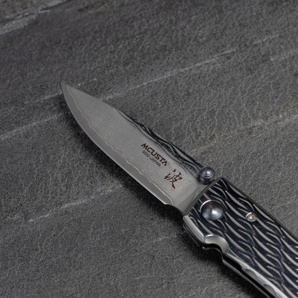 Nóż składany Mcusta Small Nami Damascus VG-10 7 cm