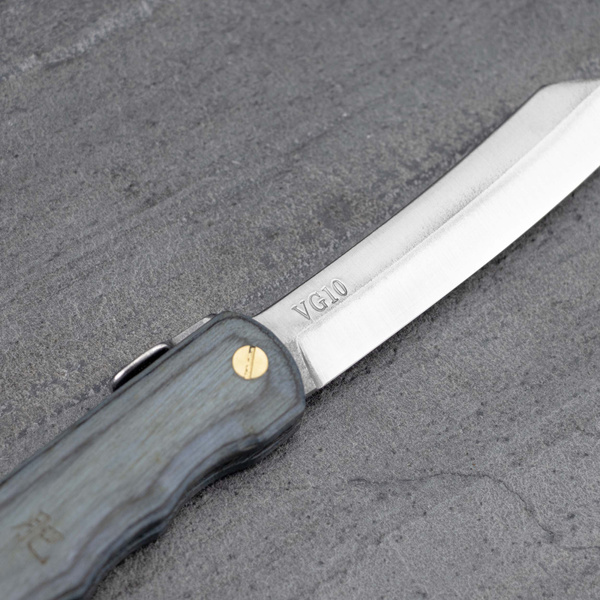 Nóż kieszonkowy Higonokami Kanekoma Woody VG-10 Grey/Blue 7,5 cm