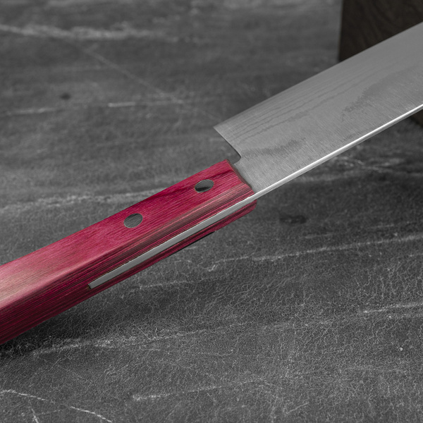 Shigeki Tanaka VG-10 Damascus Pink Nóż Nakiri 16,5 cm