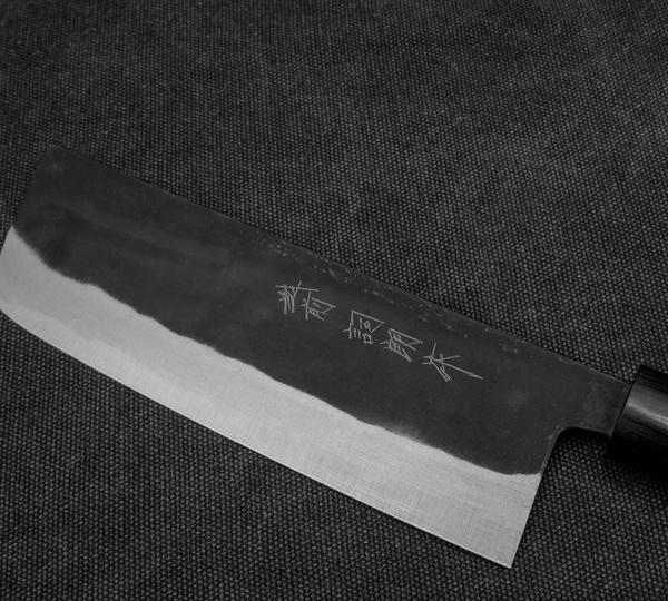 Shiro Kamo Aogami #2 Black Nóż Nakiri 16,5 cm