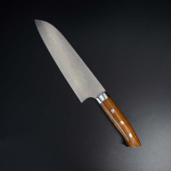 Takeshi Saji Sami IW Aogami#2 Color Nóż Santoku 18 cm