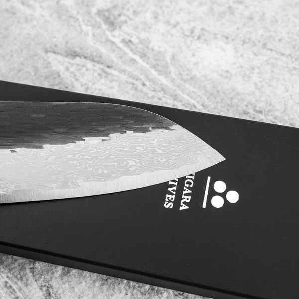 Nigara Hamono VG-XEOS Kurouchi Nóż Santoku 17 cm