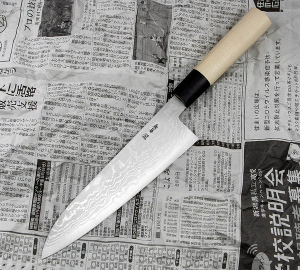 Shigeki Tanaka Aogami #2 Damascus Nóż Szefa kuchni 20 cm