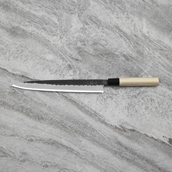 Ittetsu Forge Black Shirogami#2 Nóż Yanagiba 27 cm Leworęczny
