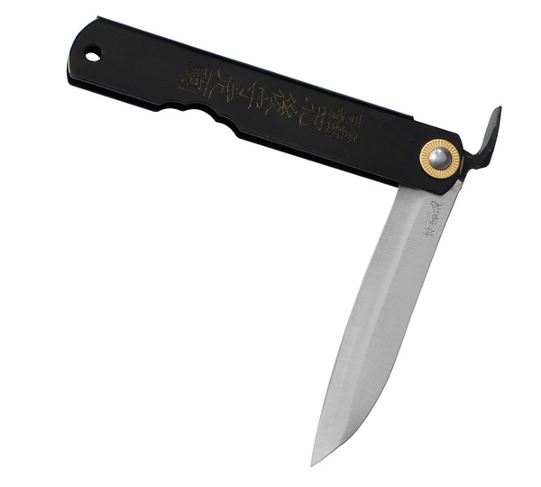 Nóż kieszonkowy Higonokami Sasaha Black 79 mm Shirogami
