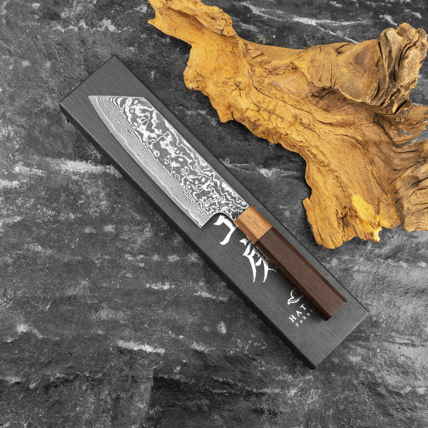 Kenshiro Hatono SG2 Black Dye Nóż Bunka 17 cm