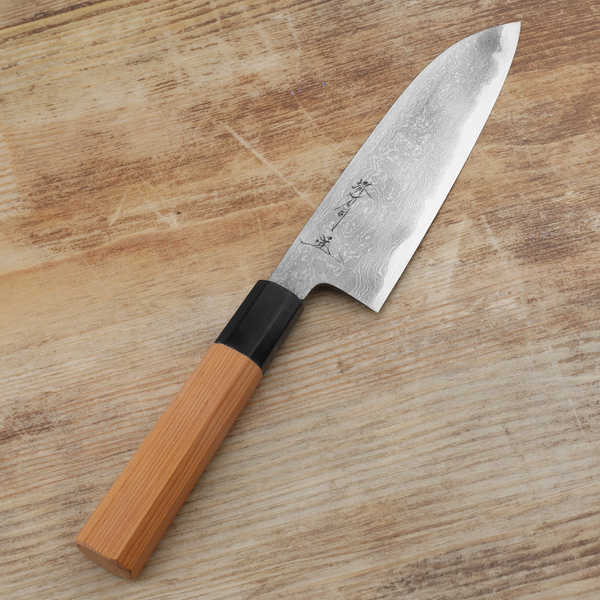 Sakai Tohji Suminigashi Hagane Shirogami#2/Iron Nóż Santoku 16,5 cm