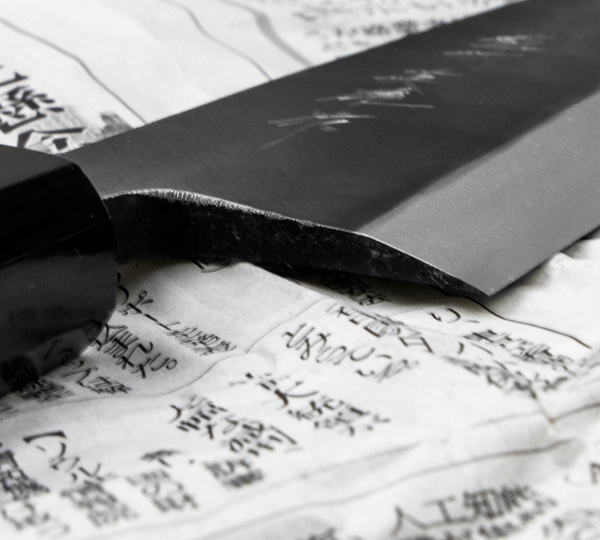 Hideo Kitaoka Shirogami Black Oktagon Nóż Deba 16,5 cm