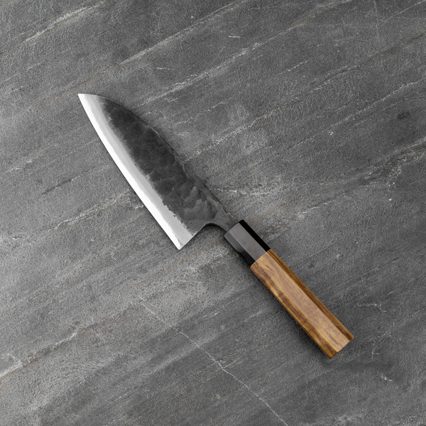 Hatsukokoro Kurokaze Shirogami#2/SS Double Bevel Nóż Deba 16,5 cm