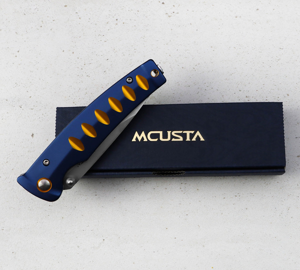 Nóż składany Mcusta Katana VG-10 Blue/Orange 8,5 cm