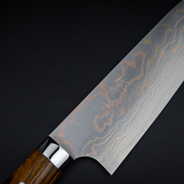 Takeshi Saji Sami IW Aogami#2 Color Nóż Santoku 18 cm