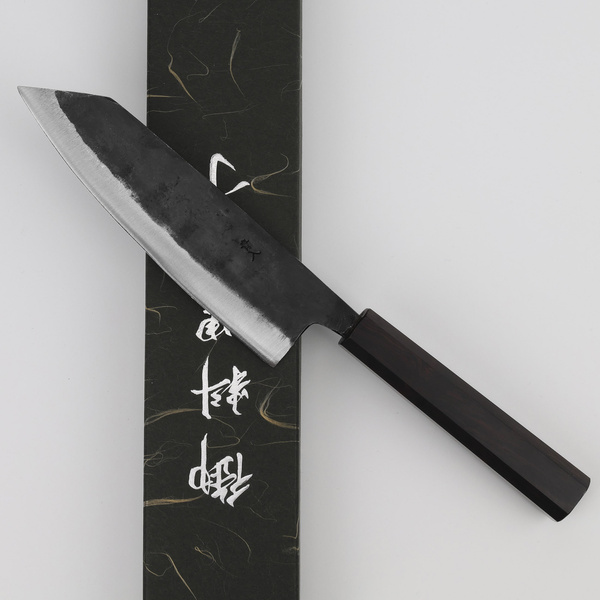 Hatsukokoro Kurogane Aogami#2/Iron Kurouchi Nóż Bunka 16,5 cm