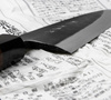 Hideo Kitaoka Shirogami Black Oktagon Nóż Deba 18 cm