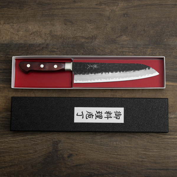Tsunehisa Aogami Super/SS Kurouchi Red Nóż Santoku 18 cm