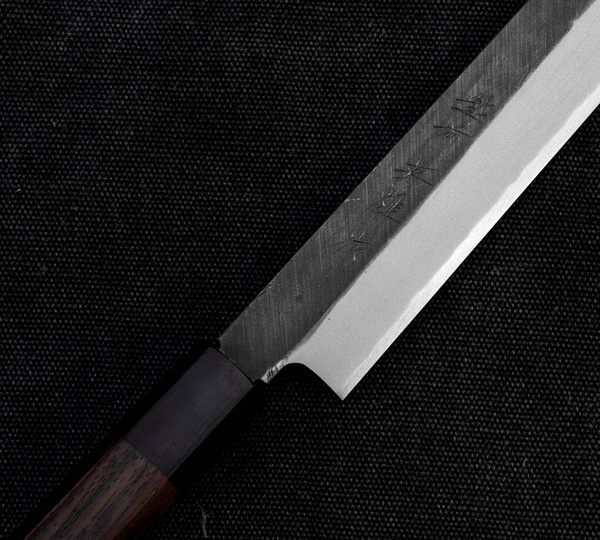 Hideo Kitaoka Shirogami Black Oktagon Nóż Yanagiba 24 cm