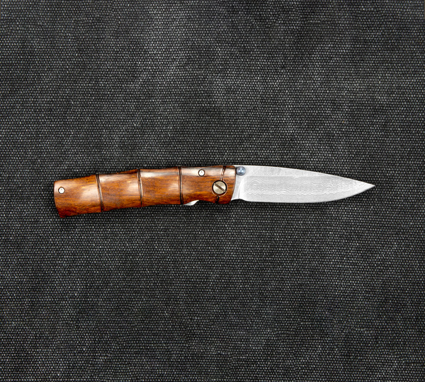 Nóż składany Mcusta Shinra Emotion Iron wood Damascus VG-10 6,5 cm