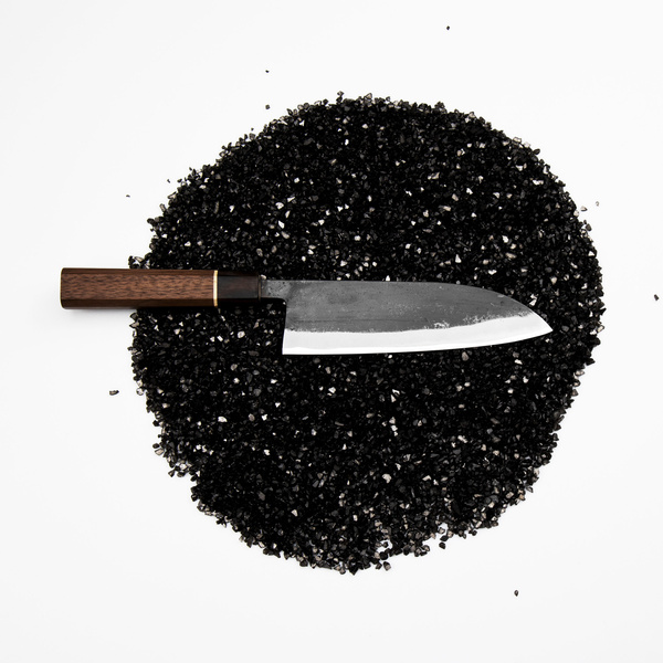 Daisuke Nishida Shirogami#1 Bubinga Nóż Santoku 18 cm