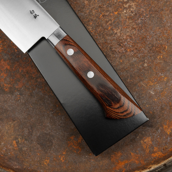Yasuhiro Gen Shirogami#2/SS Mahogany Nóż Szefa kuchni 21 cm