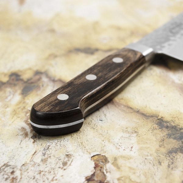 Hokiyama Murakumo AUS-8 Brown Nóż Kiritsuke Gyuto 21 cm