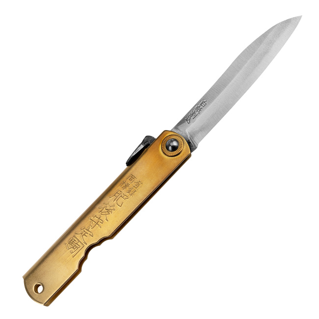 Nóż kieszonkowy Higonokami Sasaba Shirogami#2/Iron L 7,5 cm