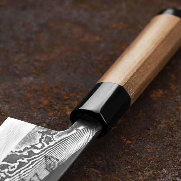 Tsukasa Hinoura Black River Jump Shirogami#2 Nóż Santoku 16,5 cm