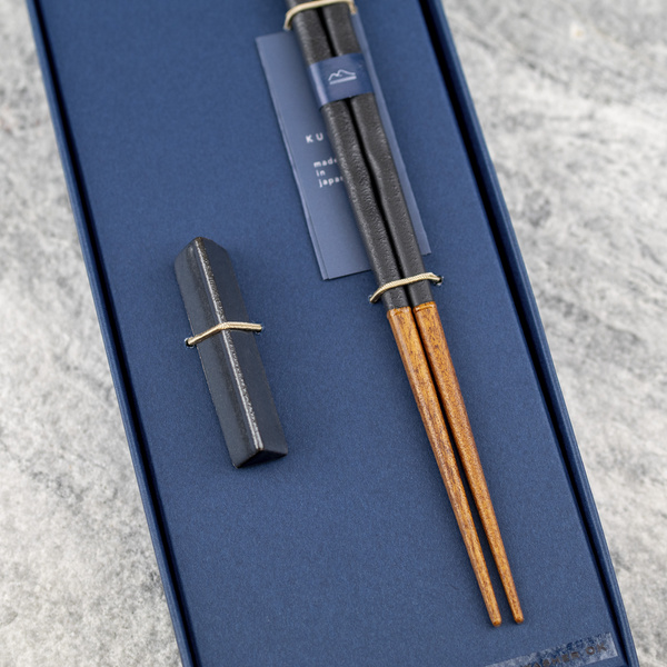 Japońskie Pałeczki do sushi Kawai Gift Set - Kurabi Black