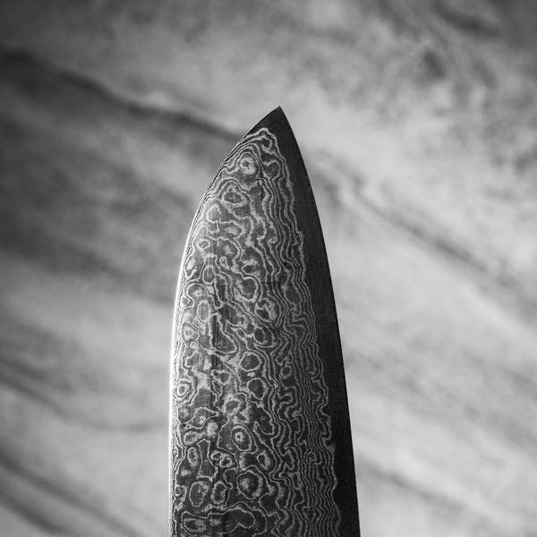 Yoshida Hamono ZA-18 Damascus Nóż Santoku 18 cm