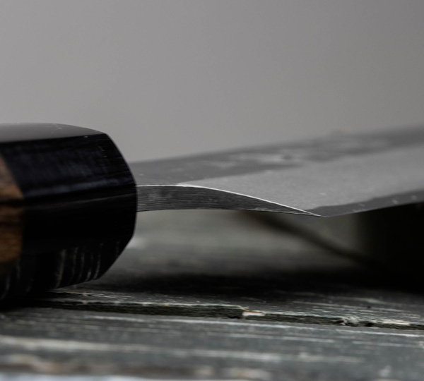 Hideo Kitaoka Shirogami Black Oktagon Nóż Yanagiba 30 cm