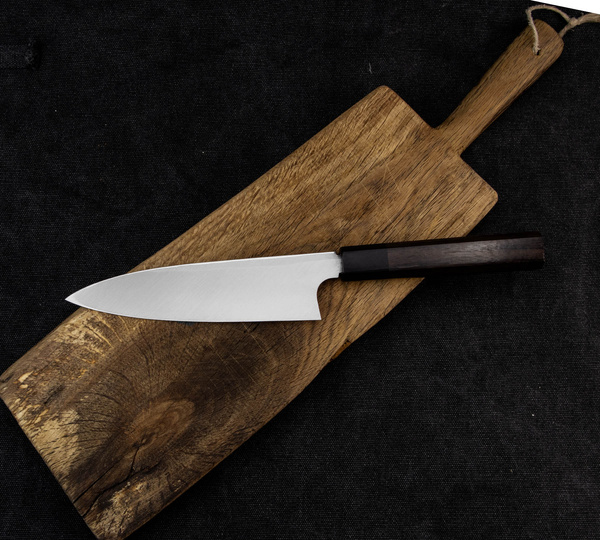 Hideo Kitaoka Shirogami Black Oktagon Nóż Funayuki 18 cm