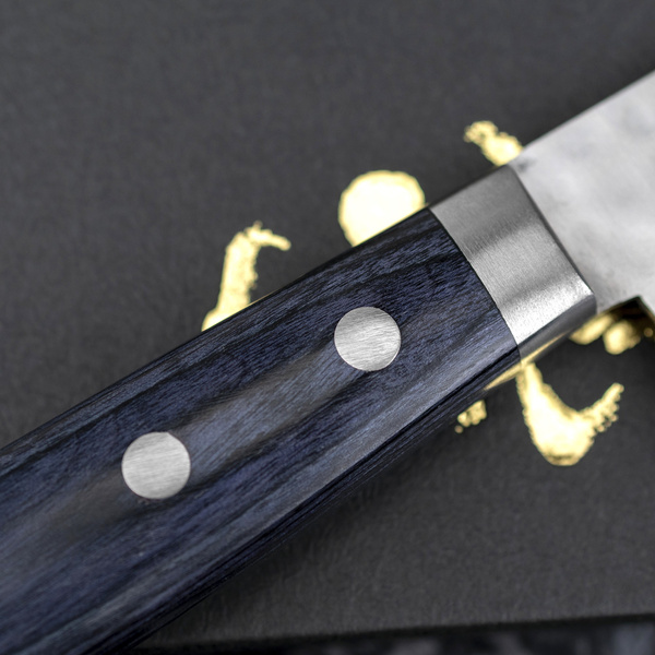 Kunio Masutani VG-10 Damascus Hammered Blue Nóż Nakiri 16,5 cm