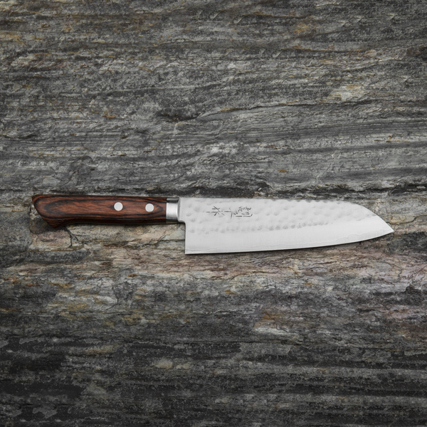 Kunio Masutani VG-1 Hammered Mahoń Nóż Santoku 17 cm