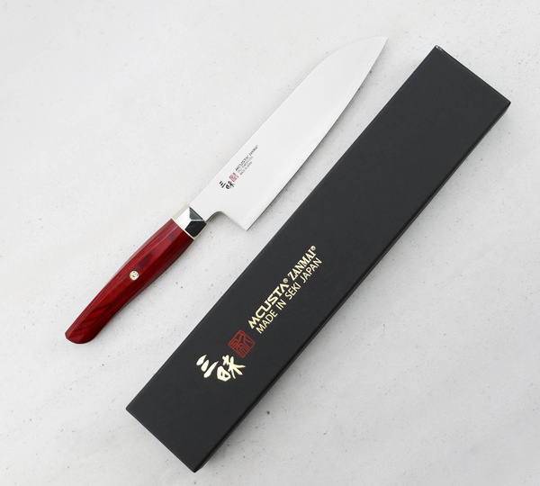 Mcusta Zanmai Red Revolution SPG2 Nóż Santoku 18 cm