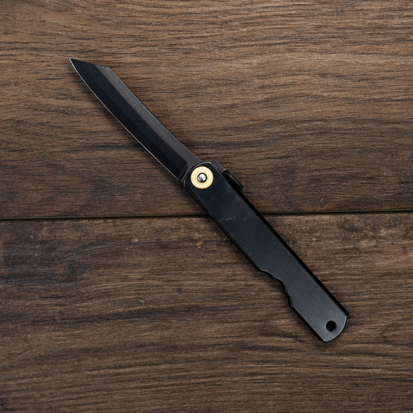 Nóż kieszonkowy Higonokami Kanekoma All Black Aogami#2 8 cm